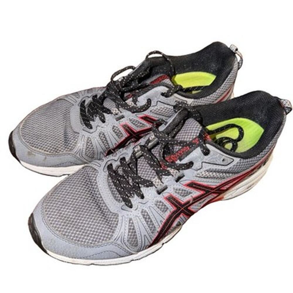 Size 8 - Men’s - Asics Gel-Venture 7 Grey Black Red Trail Running Shoes 1011A560